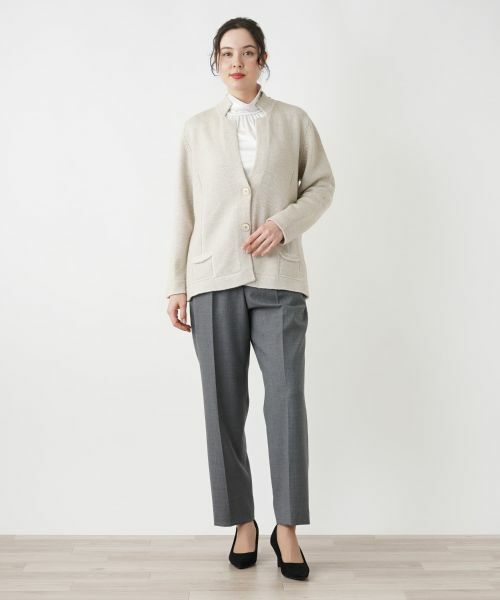 Leilian PLUS HOUSE / レリアンプラスハウス テーラードジャケット | ラメニットジャケット | 詳細1