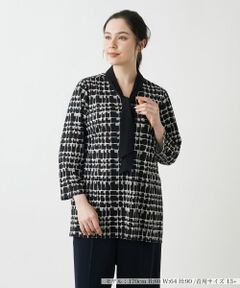 Leilian PLUS HOUSE / レリアンプラスハウス チェックボウタイブラウス【ROCHAS Premiere】【ERICA】 チェックボウタイブラウス【ROCHAS Premiere】【ERICA
