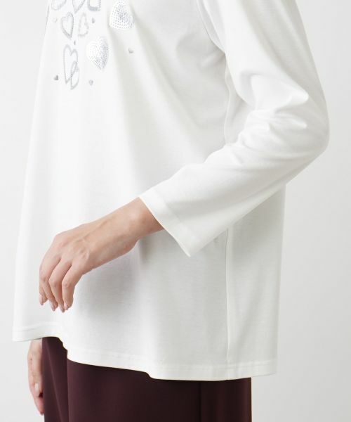 Leilian PLUS HOUSE / レリアンプラスハウス カットソー | フロントモチーフカットソー【プラス企画】 | 詳細10