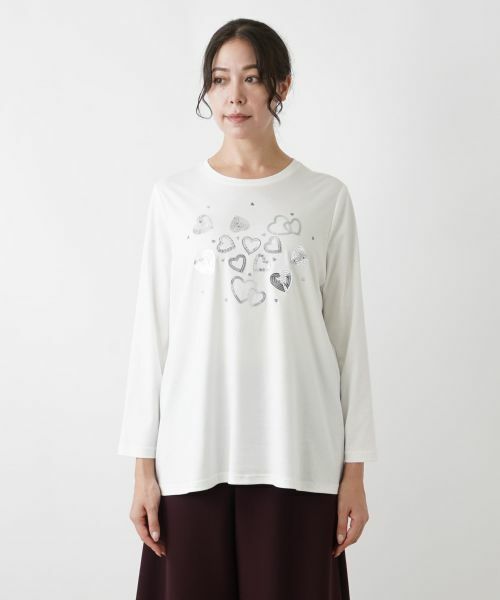 Leilian PLUS HOUSE / レリアンプラスハウス カットソー | フロントモチーフカットソー【プラス企画】 | 詳細4