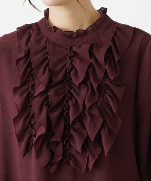 Leilian PLUS HOUSE / レリアンプラスハウス シャツ・ブラウス | チュニック丈フロントフリルブラウス【プラス企画】 | 詳細10