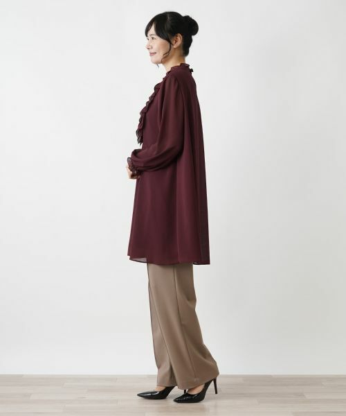 Leilian PLUS HOUSE / レリアンプラスハウス シャツ・ブラウス | チュニック丈フロントフリルブラウス【プラス企画】 | 詳細5