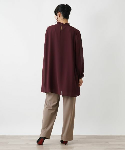 Leilian PLUS HOUSE / レリアンプラスハウス シャツ・ブラウス | チュニック丈フロントフリルブラウス【プラス企画】 | 詳細6