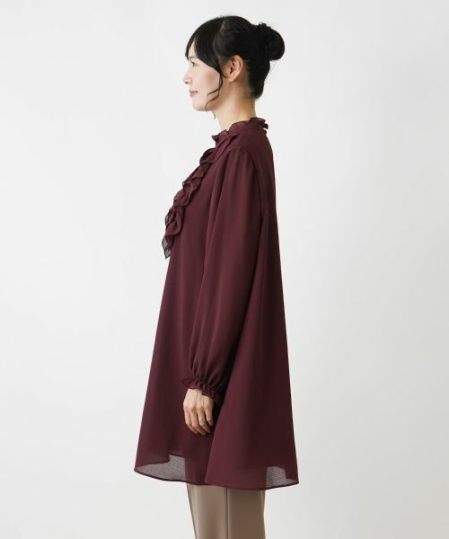 Leilian PLUS HOUSE / レリアンプラスハウス シャツ・ブラウス | チュニック丈フロントフリルブラウス【プラス企画】 | 詳細8