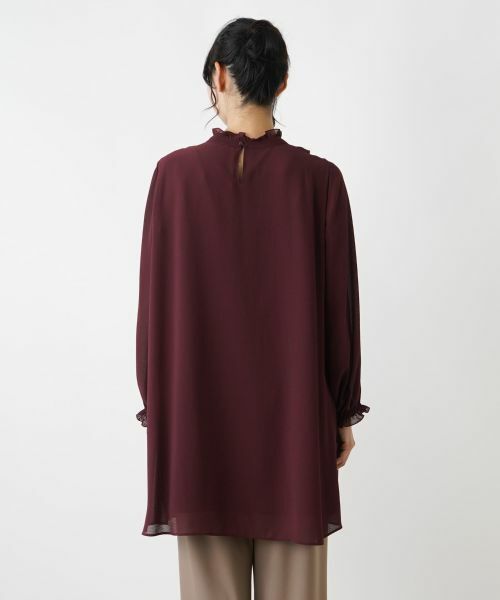 Leilian PLUS HOUSE / レリアンプラスハウス シャツ・ブラウス | チュニック丈フロントフリルブラウス【プラス企画】 | 詳細9