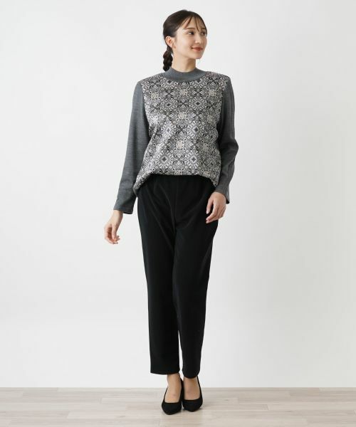 Leilian PLUS HOUSE / レリアンプラスハウス その他パンツ | スリムタイプパンツ【プラス企画】 | 詳細1