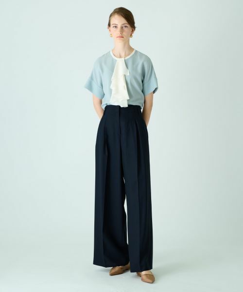 Leilian PLUS HOUSE / レリアンプラスハウス その他パンツ | 【セットアップ対応商品】フルレングスワイドパンツ【BOURGE】 | 詳細2