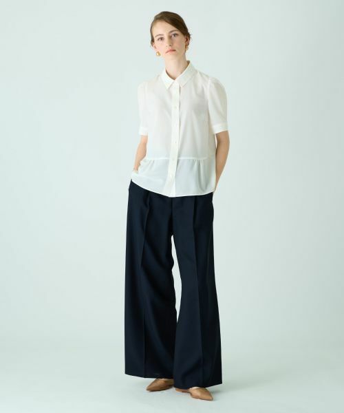 Leilian PLUS HOUSE / レリアンプラスハウス その他パンツ | 【セットアップ対応商品】フルレングスワイドパンツ【BOURGE】 | 詳細3