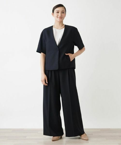 Leilian PLUS HOUSE / レリアンプラスハウス その他パンツ | 【セットアップ対応商品】フルレングスワイドパンツ【BOURGE】 | 詳細7