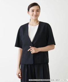 Leilian PLUS HOUSE / レリアンプラスハウス テーラードジャケット | 【セットアップ対応商品】半袖ジャケット【BOURGE】