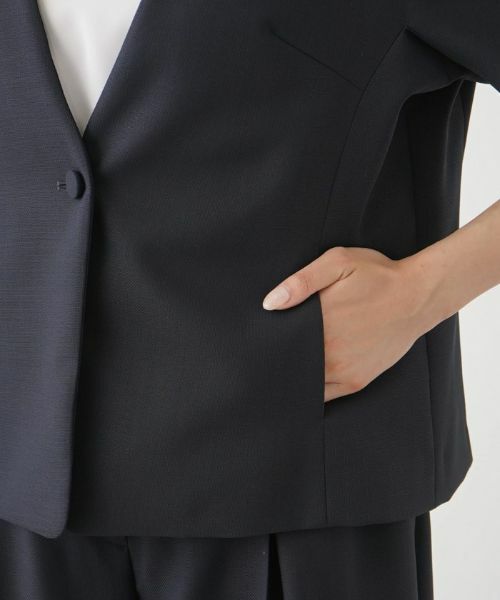 Leilian PLUS HOUSE / レリアンプラスハウス テーラードジャケット | 【セットアップ対応商品】半袖ジャケット【BOURGE】 | 詳細14