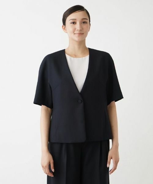 Leilian PLUS HOUSE / レリアンプラスハウス テーラードジャケット | 【セットアップ対応商品】半袖ジャケット【BOURGE】 | 詳細7