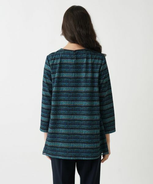 Leilian PLUS HOUSE / レリアンプラスハウス シャツ・ブラウス | マルチボーダーチュニックブラウス【プラス企画】 | 詳細10