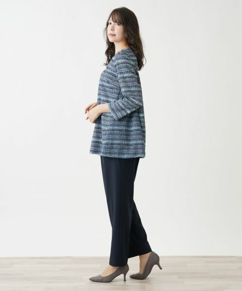 Leilian PLUS HOUSE / レリアンプラスハウス シャツ・ブラウス | マルチボーダーチュニックブラウス【プラス企画】 | 詳細2