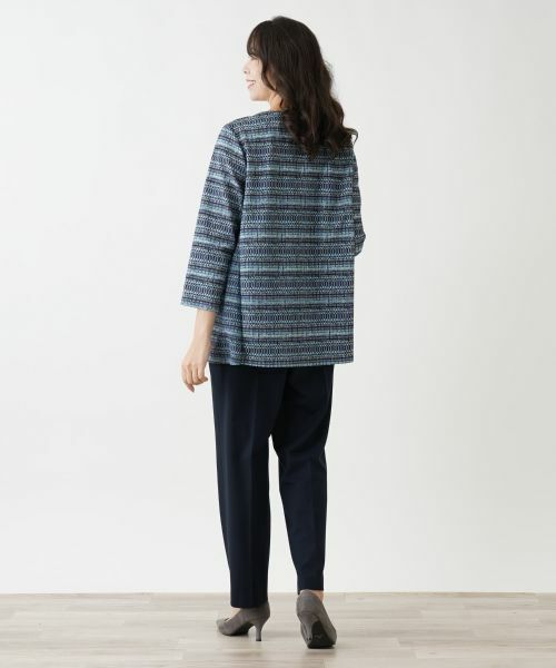 Leilian PLUS HOUSE / レリアンプラスハウス シャツ・ブラウス | マルチボーダーチュニックブラウス【プラス企画】 | 詳細3