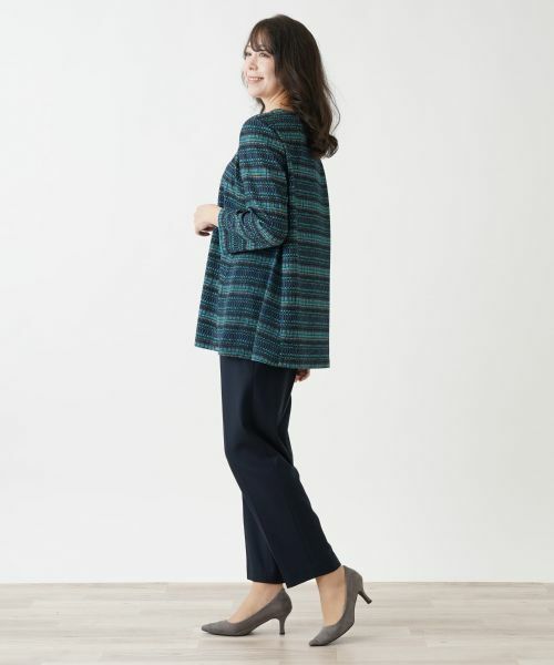 Leilian PLUS HOUSE / レリアンプラスハウス シャツ・ブラウス | マルチボーダーチュニックブラウス【プラス企画】 | 詳細6