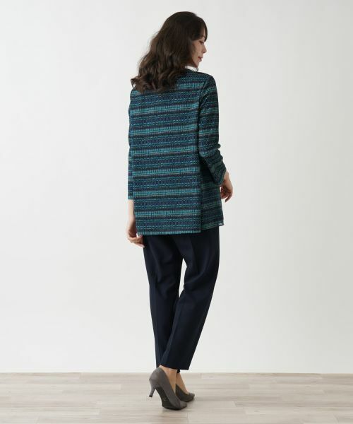 Leilian PLUS HOUSE / レリアンプラスハウス シャツ・ブラウス | マルチボーダーチュニックブラウス【プラス企画】 | 詳細7