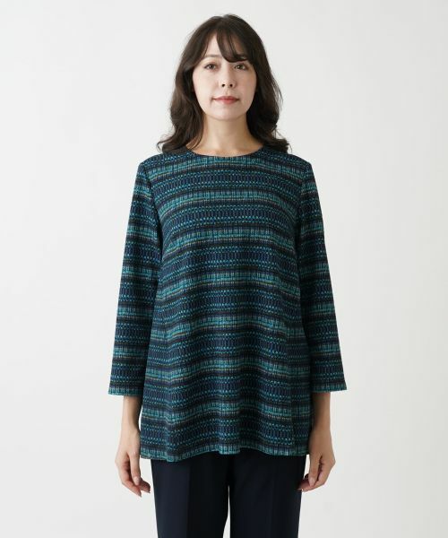 Leilian PLUS HOUSE / レリアンプラスハウス シャツ・ブラウス | マルチボーダーチュニックブラウス【プラス企画】 | 詳細8