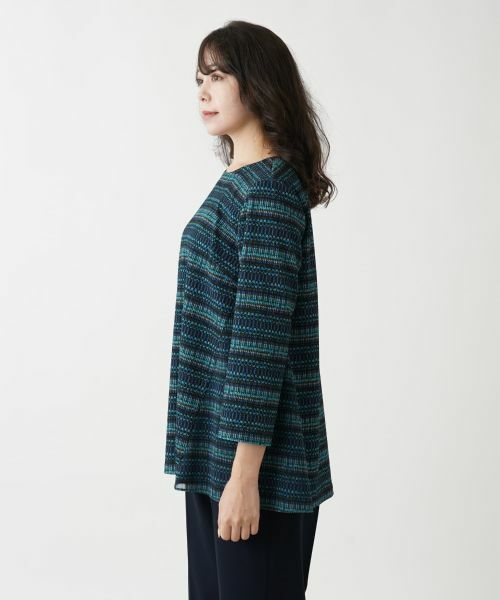 Leilian PLUS HOUSE / レリアンプラスハウス シャツ・ブラウス | マルチボーダーチュニックブラウス【プラス企画】 | 詳細9