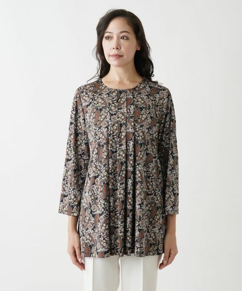 Leilian PLUS HOUSE / レリアンプラスハウス シャツ・ブラウス | ペイズリー柄チュニック丈ブラウス【プラス企画】 | 詳細4