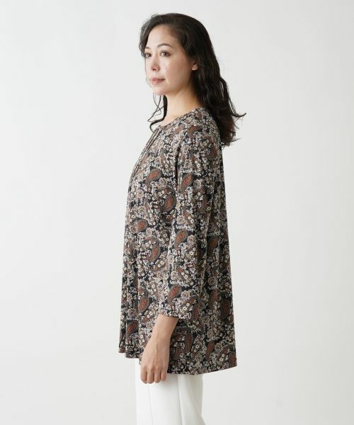 Leilian PLUS HOUSE / レリアンプラスハウス シャツ・ブラウス | ペイズリー柄チュニック丈ブラウス【プラス企画】 | 詳細5