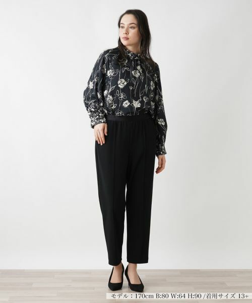 Leilian PLUS HOUSE / レリアンプラスハウス その他パンツ | ウエストゴムテーパードパンツ【プラス企画】 | 詳細1