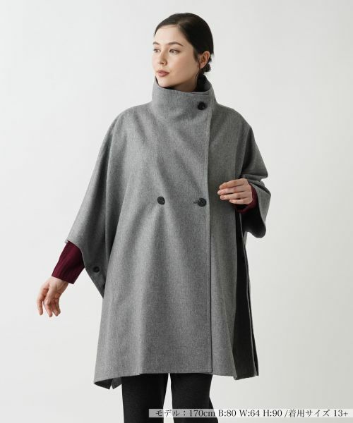 ［新品/未使用］PLST ツイードハーフコート（color:グレー） PLST(プラステ)公式 | ツイードハーフコート