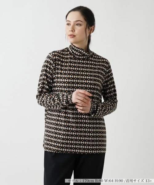 Leilian PLUS HOUSE/レリアンプラスハウス 【店舗人気】ハイネックカットソー【プラス企画】 ベージュ 13+