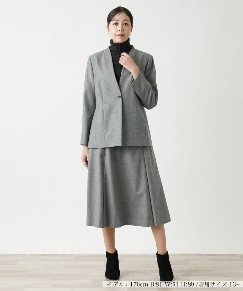 Leilian PLUS HOUSE / レリアンプラスハウス テーラードジャケット | ノーカラージャケット【プラス企画】 | 詳細1