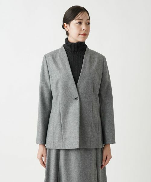 Leilian PLUS HOUSE / レリアンプラスハウス テーラードジャケット | ノーカラージャケット【プラス企画】 | 詳細4