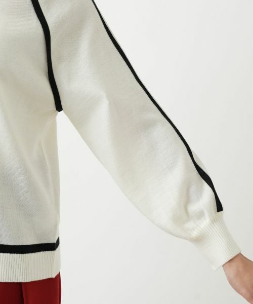 Leilian PLUS HOUSE / レリアンプラスハウス ニット・セーター | 配色トリムハイネックニット【Leilian WHITE LABEL】【BOURGE】 | 詳細15
