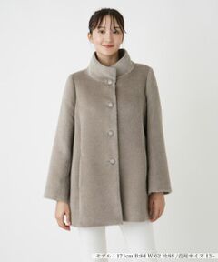 Leilian PLUS HOUSE / レリアンプラスハウス その他アウター | スタンドカラーシャギーコート