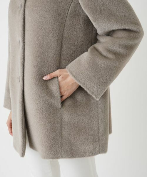 Leilian PLUS HOUSE / レリアンプラスハウス その他アウター | スタンドカラーシャギーコート | 詳細9