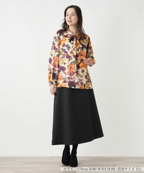 Leilian PLUS HOUSE / レリアンプラスハウス シャツ・ブラウス | プリントボウタイブラウス【ROCHAS Premiere】 | 詳細1