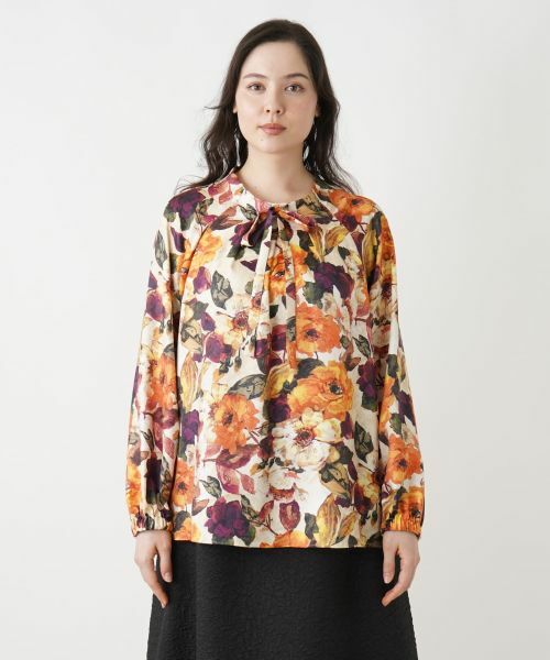 Leilian PLUS HOUSE / レリアンプラスハウス シャツ・ブラウス | プリントボウタイブラウス【ROCHAS Premiere】 | 詳細4