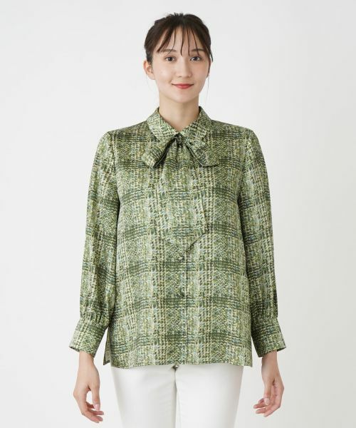 Leilian PLUS HOUSE / レリアンプラスハウス シャツ・ブラウス | チェックボウタイブラウス【ROCHAS Premiere】【ERICA】 | 詳細5