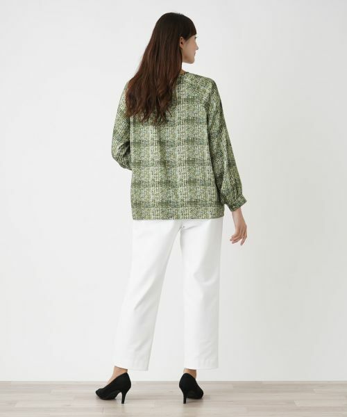 Leilian PLUS HOUSE / レリアンプラスハウス シャツ・ブラウス | チェッククルーネックブラウス【ROCHAS Premiere】【ERICA】 | 詳細3