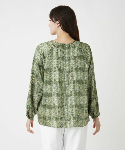 Leilian PLUS HOUSE / レリアンプラスハウス シャツ・ブラウス | チェッククルーネックブラウス【ROCHAS Premiere】【ERICA】 | 詳細6