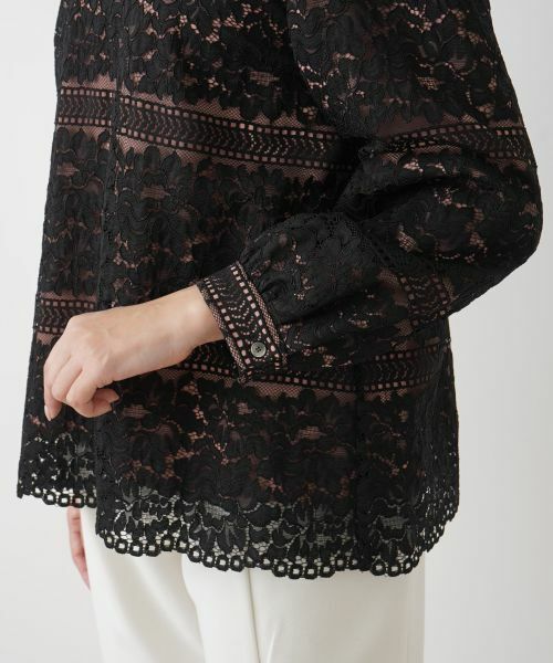 Leilian PLUS HOUSE / レリアンプラスハウス シャツ・ブラウス | レースプルオーバーブラウス【ROCHAS Premiere】 | 詳細10