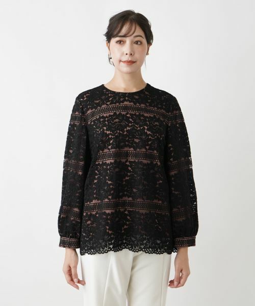 Leilian PLUS HOUSE / レリアンプラスハウス シャツ・ブラウス | レースプルオーバーブラウス【ROCHAS Premiere】 | 詳細4