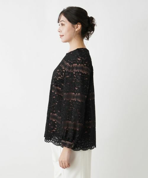 Leilian PLUS HOUSE / レリアンプラスハウス シャツ・ブラウス | レースプルオーバーブラウス【ROCHAS Premiere】 | 詳細5