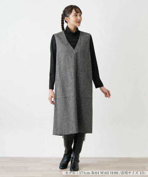 Leilian PLUS HOUSE / レリアンプラスハウス ロング・マキシ丈ワンピース | ジャンパースカート【ROCHAS Premiere】 | 詳細1