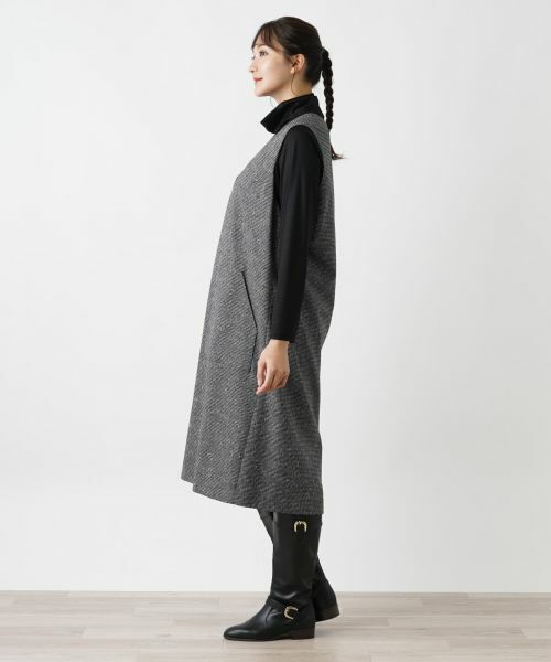 Leilian PLUS HOUSE / レリアンプラスハウス ロング・マキシ丈ワンピース | ジャンパースカート【ROCHAS Premiere】 | 詳細2