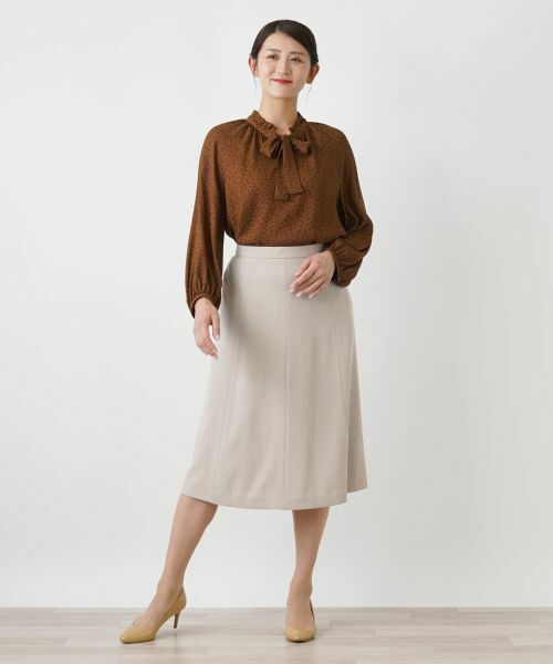 Leilian PLUS HOUSE / レリアンプラスハウス ミニ・ひざ丈スカート | フレアスカート【ROCHAS Premiere】 | 詳細1