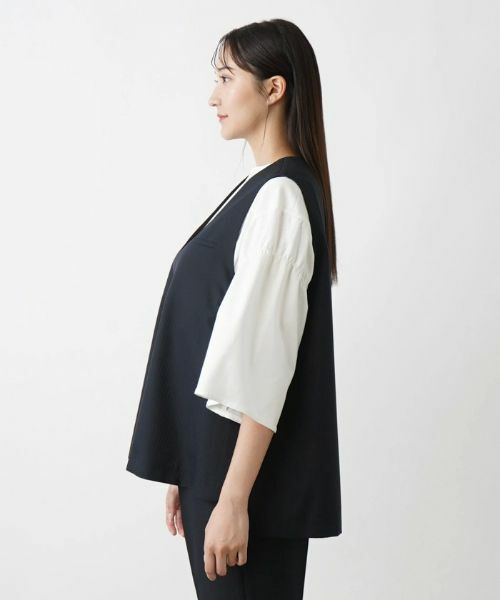 Leilian PLUS HOUSE / レリアンプラスハウス テーラードジャケット | Vネックベスト【BOURGE】 | 詳細5