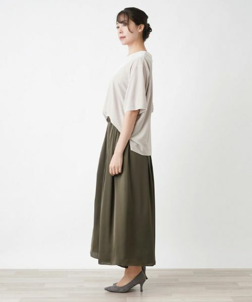 Leilian PLUS HOUSE / レリアンプラスハウス カットソー | ベルベット生地プルオーバー | 詳細5