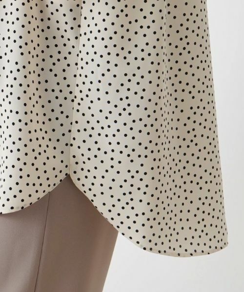 Leilian PLUS HOUSE / レリアンプラスハウス シャツ・ブラウス | ドット柄バンドカラーブラウス | 詳細16