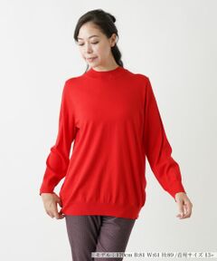 シルク混ハイネックセーター