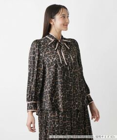 Leilian PLUS HOUSE / レリアンプラスハウス シャツ・ブラウス | 【セットアップ対応商品】レオパード柄ブラウス