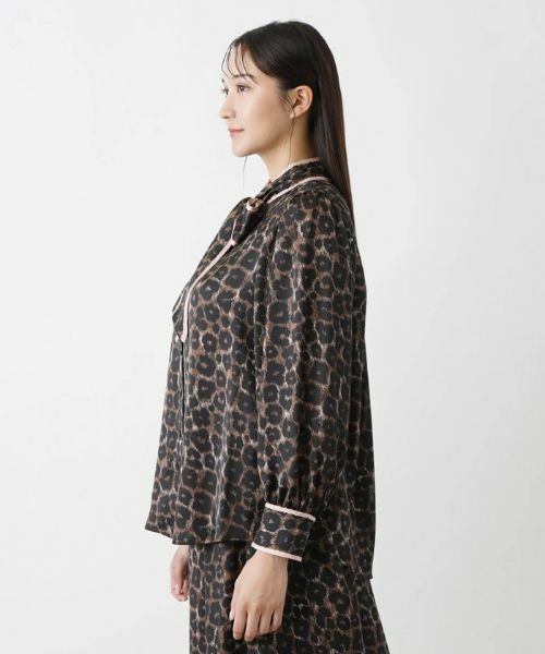 Leilian PLUS HOUSE / レリアンプラスハウス シャツ・ブラウス | 【セットアップ対応商品】レオパード柄ブラウス | 詳細5